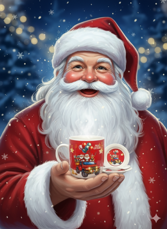 Noel Baba Temalı Kupa & Tabak Seti – Christmas Koleksiyonu