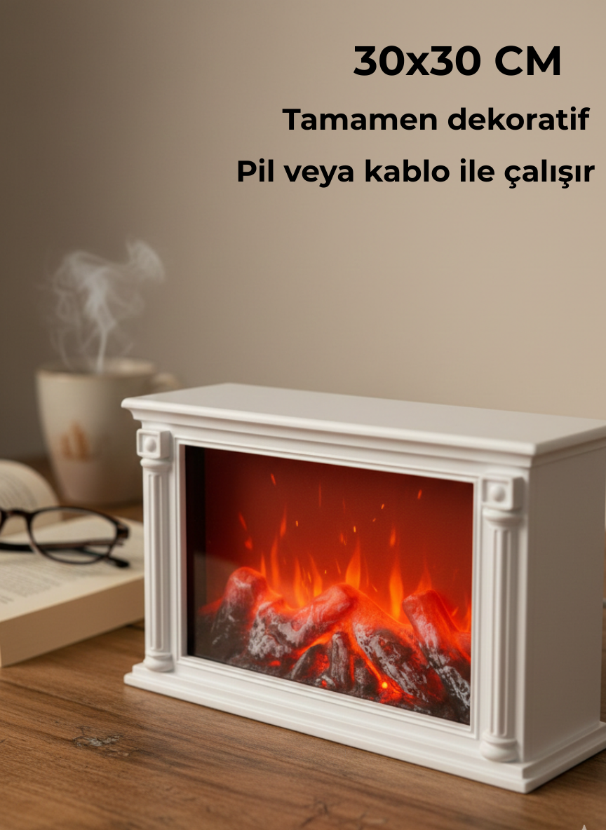 DEKORATİF MİNİ ŞÖMİNE