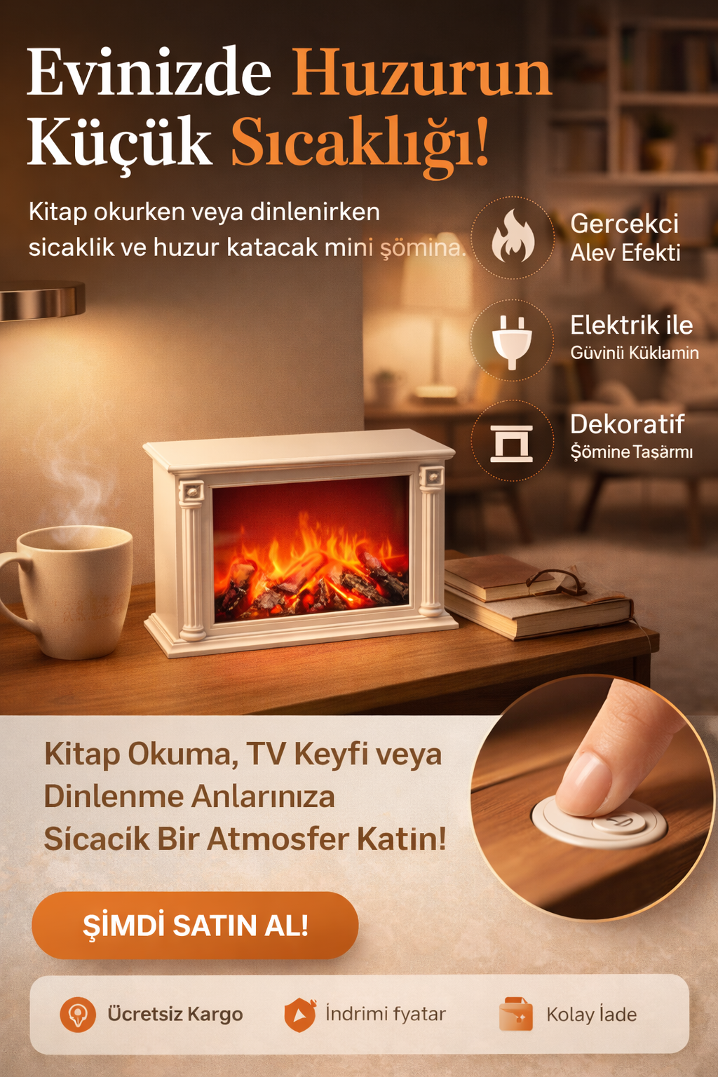 DEKORATİF MİNİ ŞÖMİNE