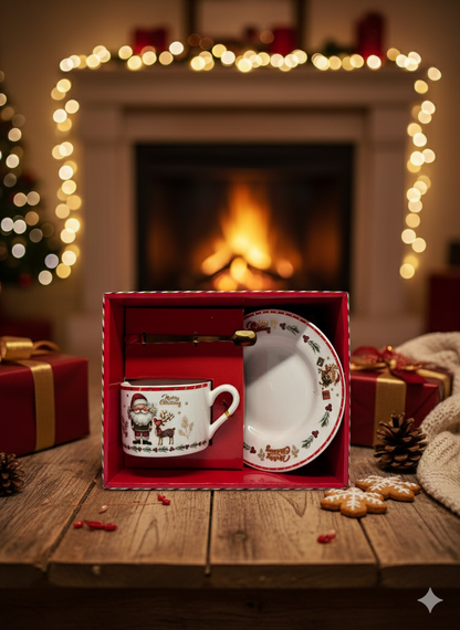 Noel Baba Temalı 3’lü Seramik Kupa Seti