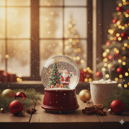Işıklı ve Müzikli Noel Baba Kar Küresi – Yılbaşı Dekorasyon Objesi